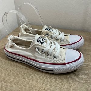 CONVERSE white cinch back classic all star low top
sneakers